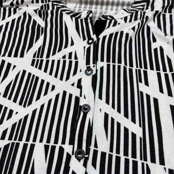 Amsterdam‎ - Claudia Strater Pattern Long Sleeve Blouse W 44/L Color Black/White - Picture 2 of 6